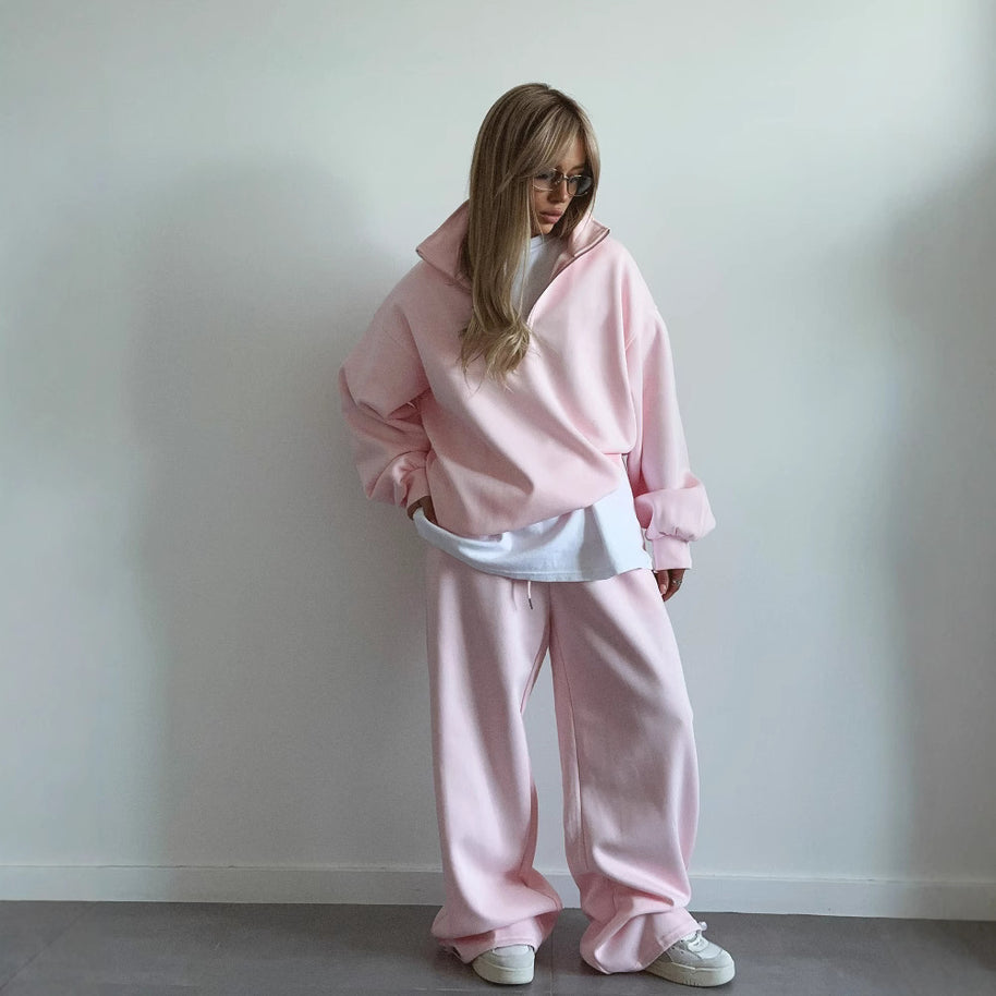 Damen Sportlicher Pullover mit hohem Kragen WW