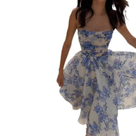 WW | Elegantes Trägerdruck Hochwertiges Kleid
