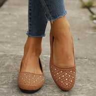 Damen Elegante Ballerinas mit funkelndem Strass-Detail und komfortabler Sohle W&W