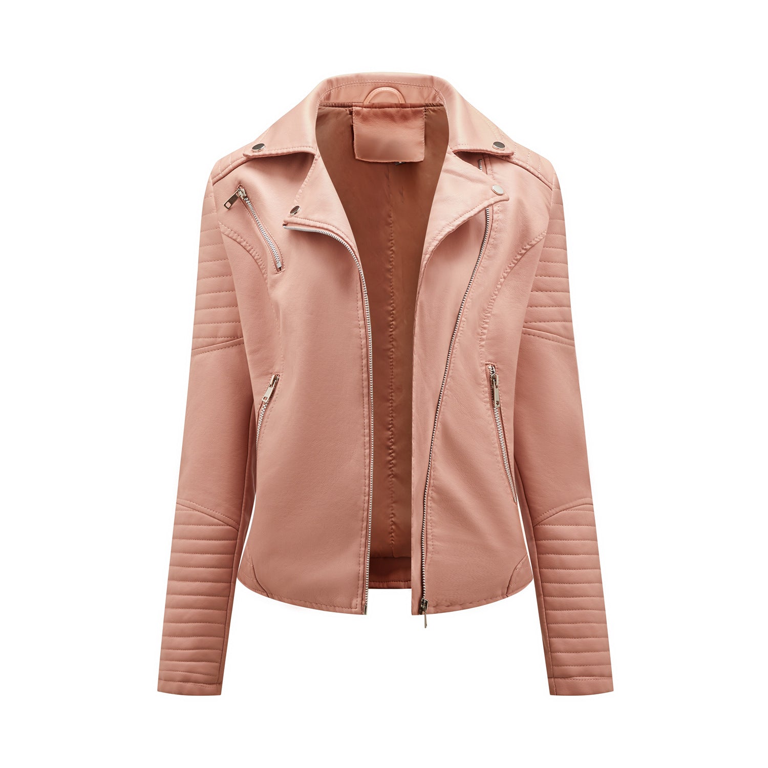 Damen Bikerjacke mit modischen Steppdetails und asymmetrischem Reißverschluss WW