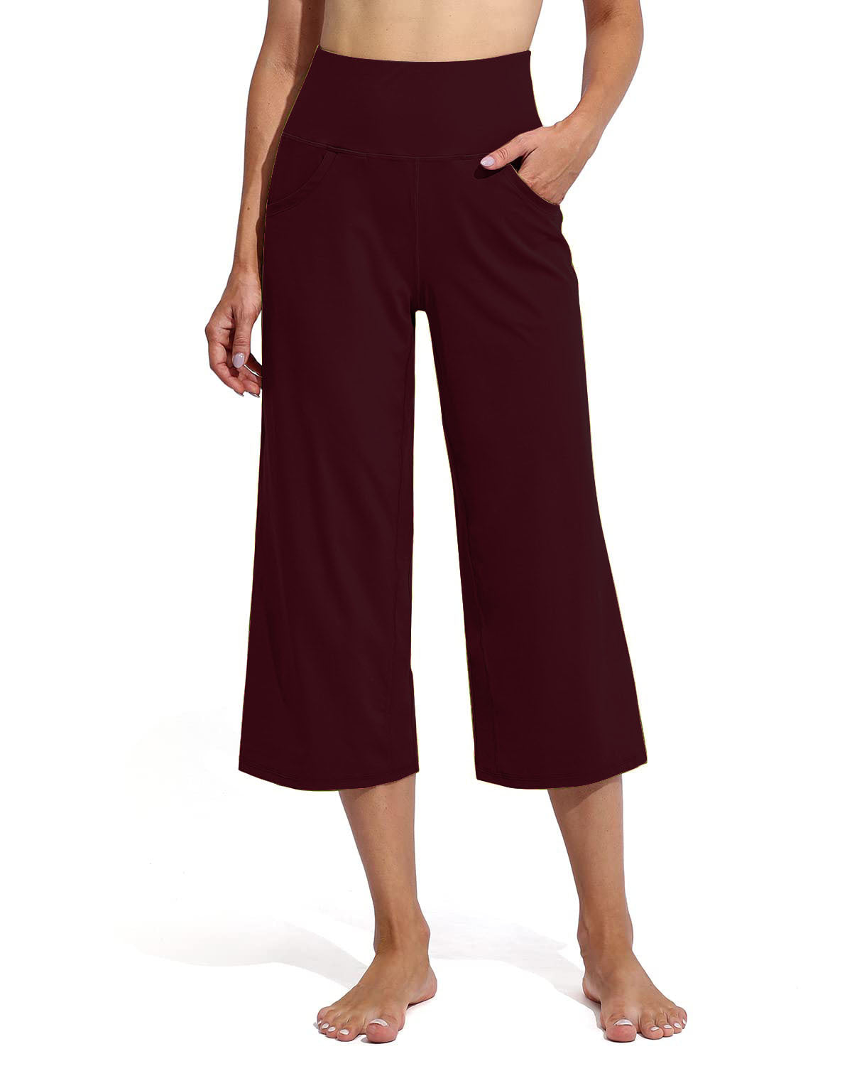 Damen Bequeme Sportliche Culotte mit hohem Bund und praktischen Taschen WW
