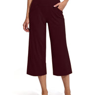 Damen Bequeme Sportliche Culotte mit hohem Bund und praktischen Taschen WW