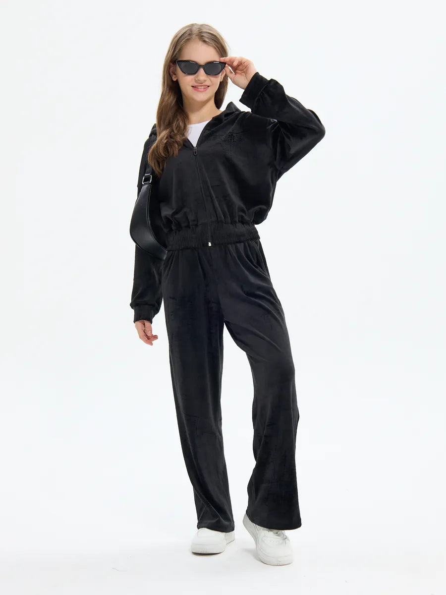 Damen sportliches Fleece-Trainingsanzug WW