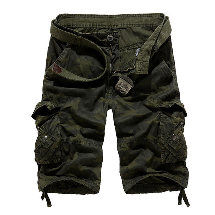 Herren Camo Cargo-Shorts mit mehreren Taschen und verstellbarem Bund W&W Mode