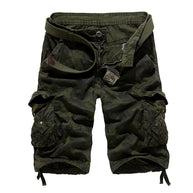 Herren Camo Cargo-Shorts mit mehreren Taschen und verstellbarem Bund WW