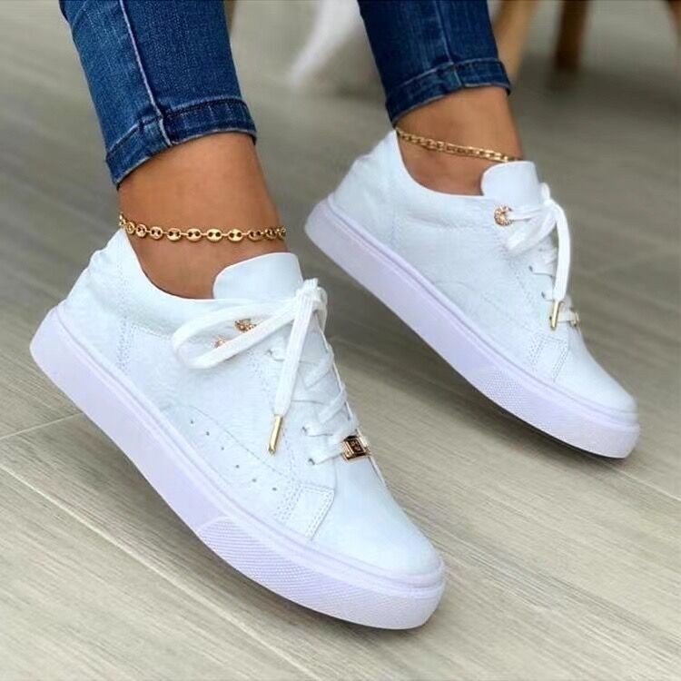 Damen Sneakers mit luxuriösem Blütenmuster und atmungsaktivem Obermaterial WW