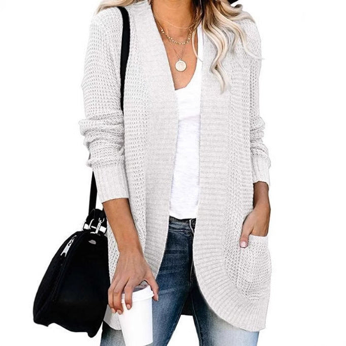 Damen Strickcardigan mit praktischen Taschen und luftiger Struktur WW
