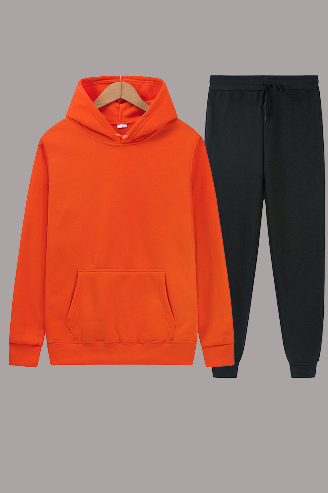 Damen sportliches Hoodie- und Jogginghosen-Set mit elastischem Bund und praktischen Taschen WW