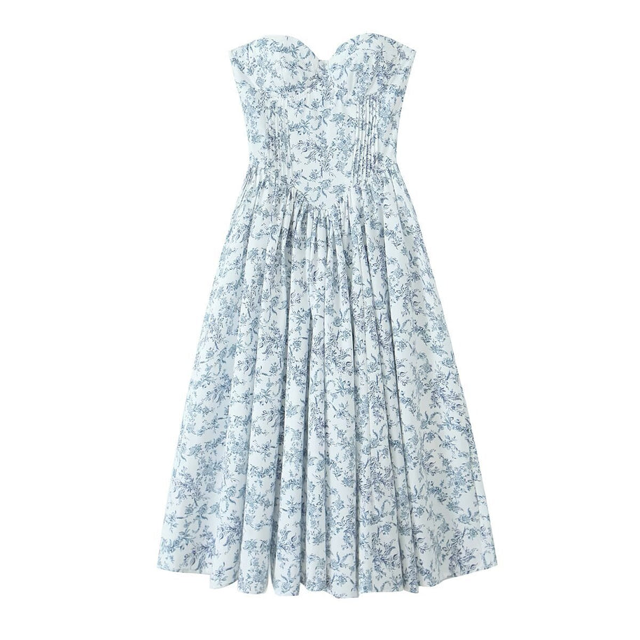 Damen Ballkleid mit herzförmigem Ausschnitt und floralem Print WW