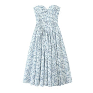 Damen Ballkleid mit herzförmigem Ausschnitt und floralem Print WW