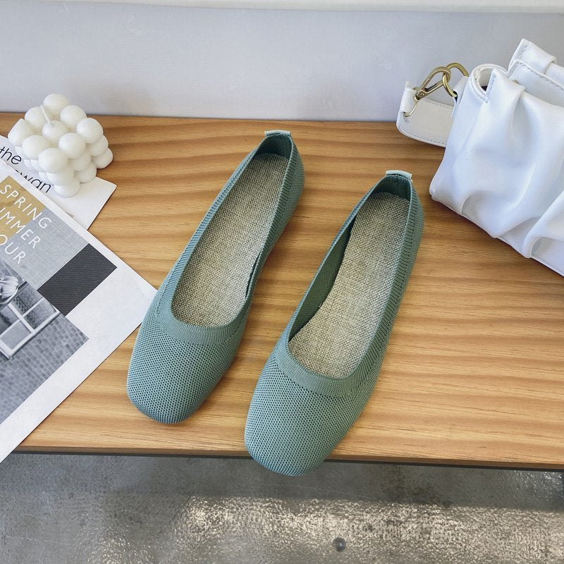 Damen atmungsaktive Ballerinas aus flexiblem Stoff WW