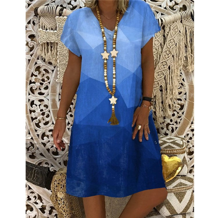 Damen Sommerliche Tunika mit buntem Schmetterlingsmuster WW