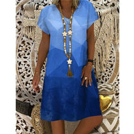 Damen Sommerliche Tunika mit buntem Schmetterlingsmuster WW