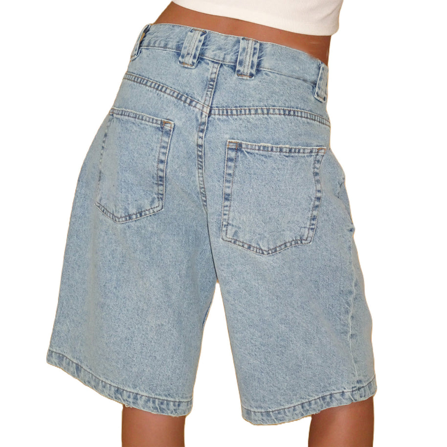 Damen Relaxed Fit Denim-Bermuda mit hohem Bund WW