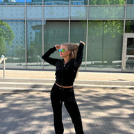 Damen Sportlicher Fleece-Loungewear-Anzug mit Kapuze WW