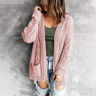 Damen Strickjacke im lässigen Oversized-Stil mit offener Front WW