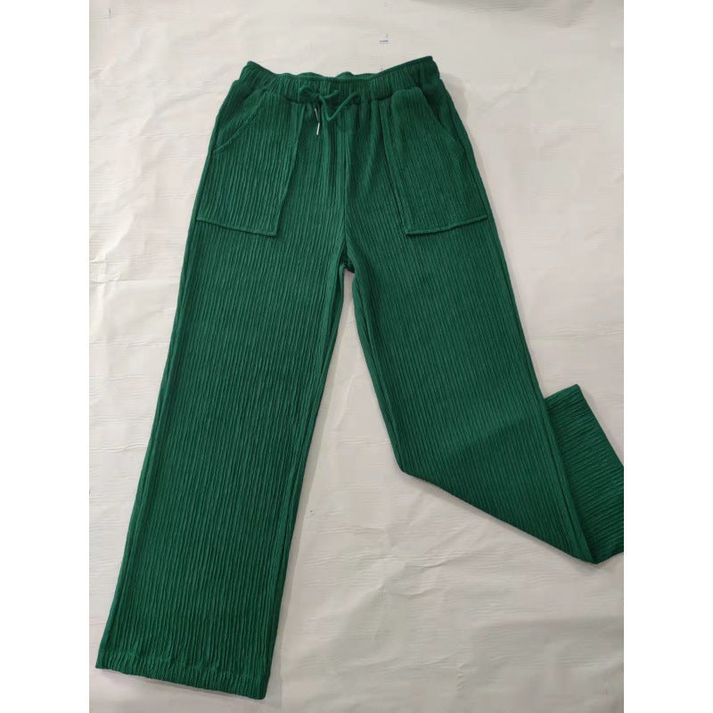 Damen Bequeme Sommerhose mit weit geschnittenem Bein und praktischen Taschen WW