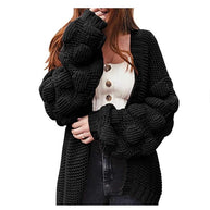Damen Strickjacke mit strukturierten Ärmeln WW