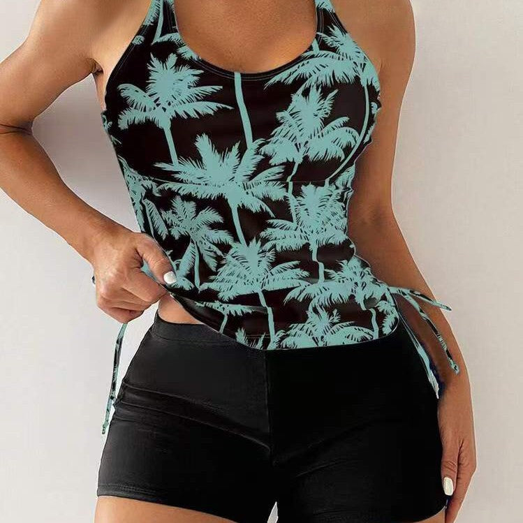 Femme Athletic Tankini Schwimmset mit verstellbaren Seitenschnüren WW