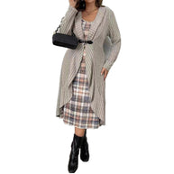 Damen Strickjacke mit asymmetrischem Saum und tailliertem Design WW