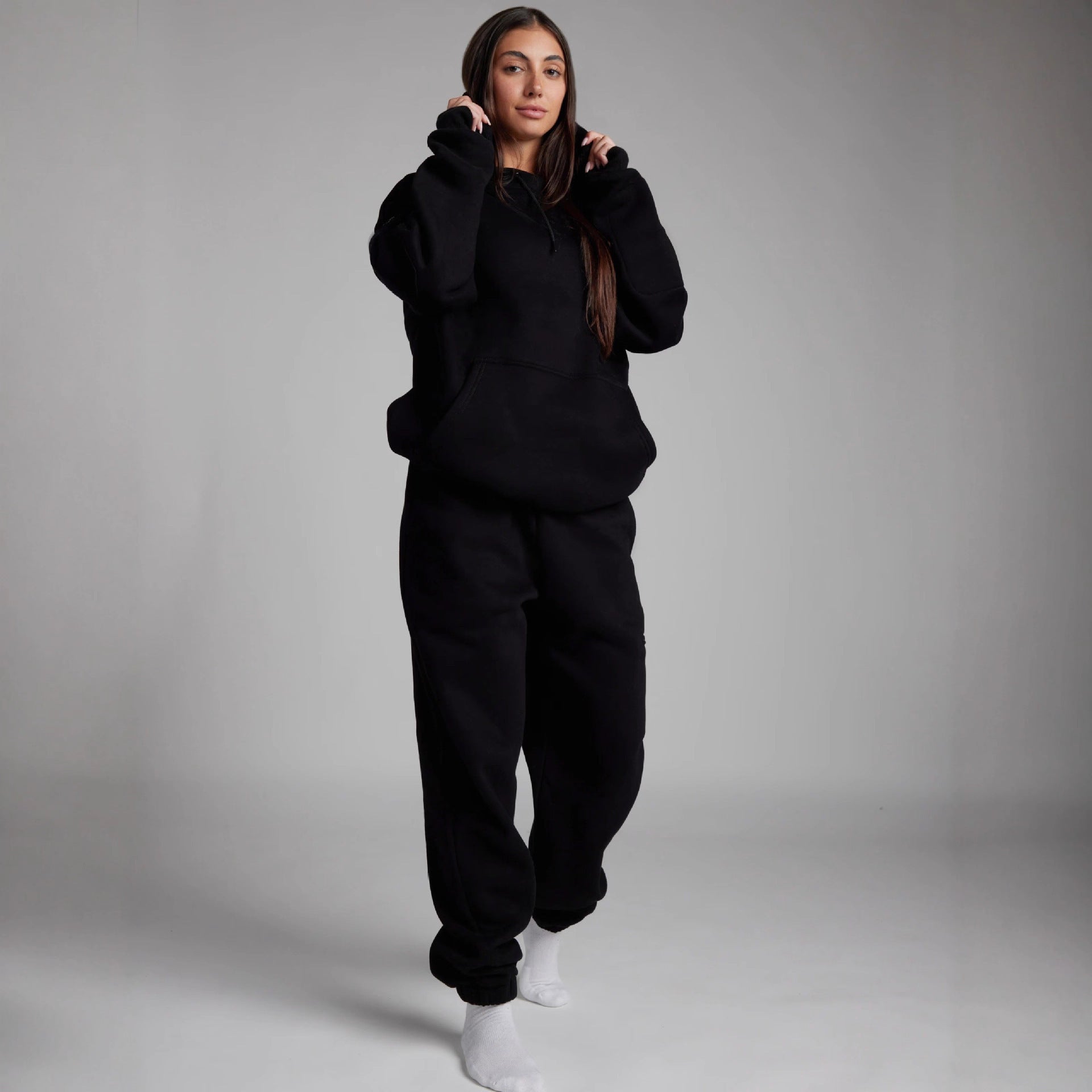 Damen Bequemer und stilvoller Hoodie mit integriertem Schlafmasken-Design WW
