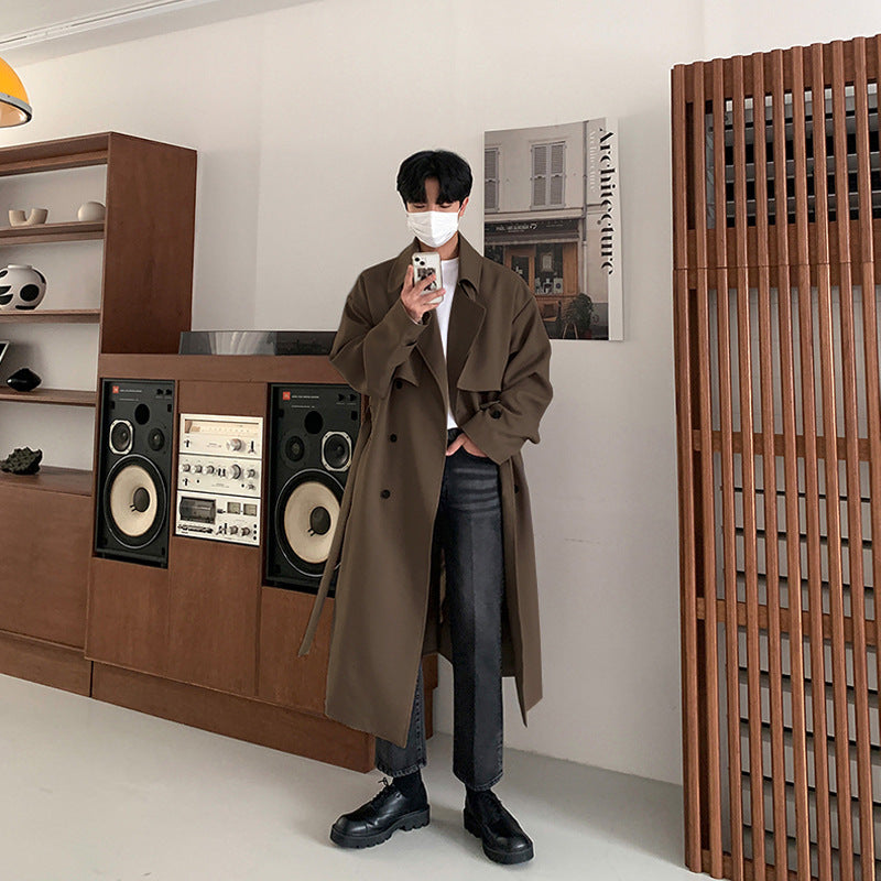 WW | Neue Herbst Trenchcoats Für Herren Langer, Modischer Oberbekleidungs Trenchcoat