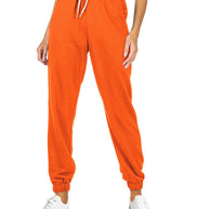 Damen bequeme Sweatpants mit elastischem Bund und Taschen WW