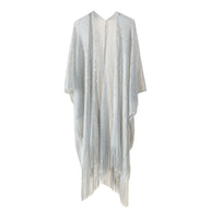 Damen transparenter Kaftan mit fransigen Kanten und elegantem Design WW