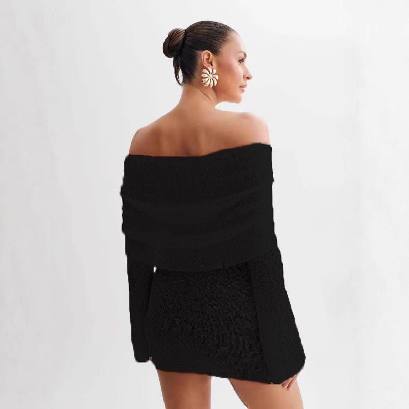 Damen Schulterfreies Minikleid mit glitzerndem Effekt und Übergröße WW