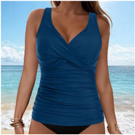 WW | Bauchkontrolle Haken Design Bedrucktes Tankini Set
