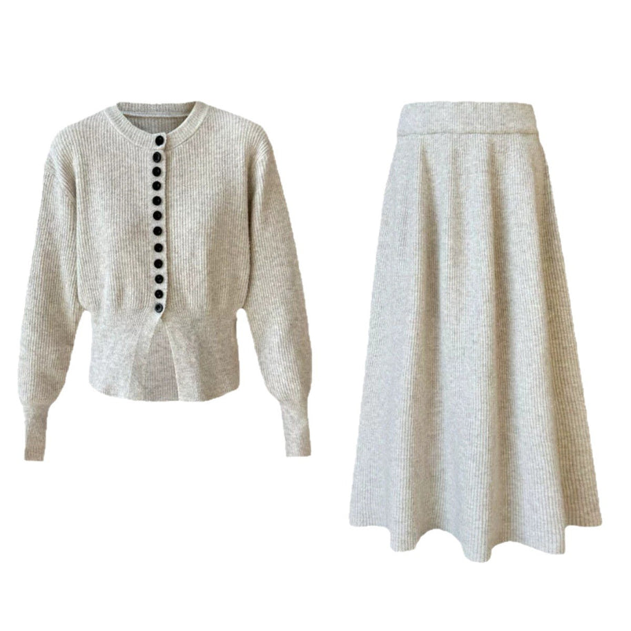 Damen Strickjacke mit Knopfdetails und eleganter Silhouette WW