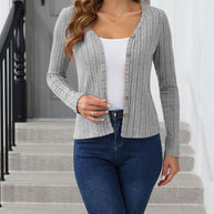 Damen Strickjacke im Rippdesign WW