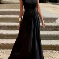 Damen Elegantes Abendkleid mit schickem Faltenwurf und figurbetontem Schnitt WW