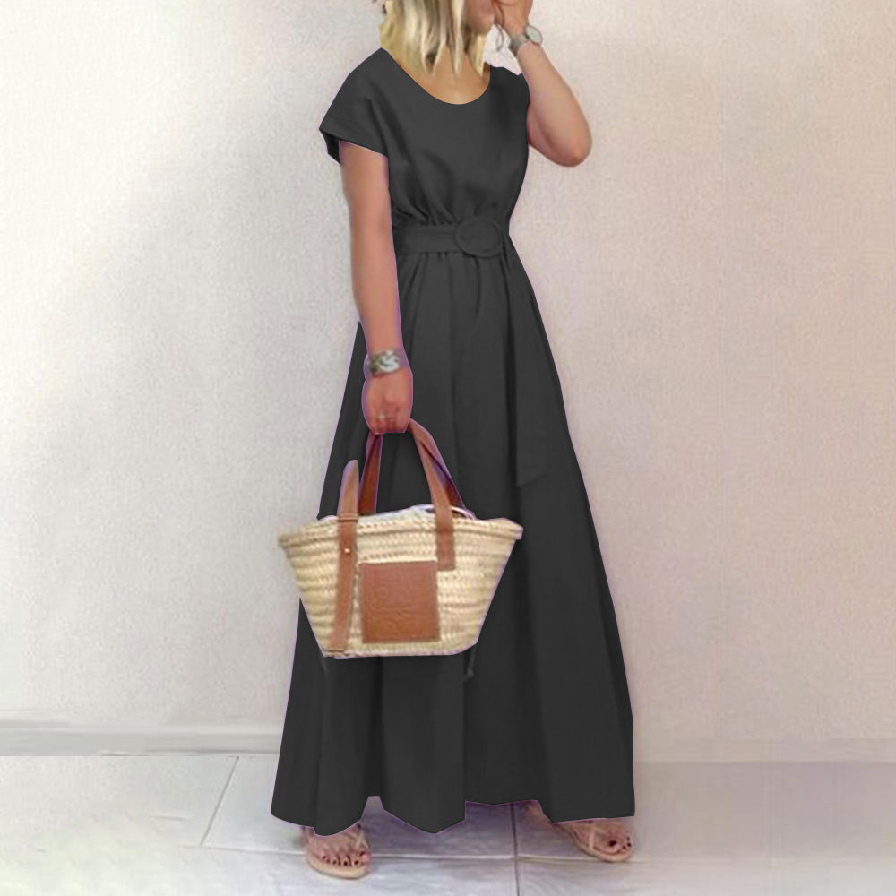 W&W Mode | Gürtel-Swing-Maxi-Kleid mit Plus-Size-Option