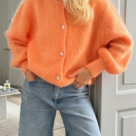 WW | Strick Frauen Strickjacke Mit Knöpfen