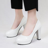 Damen Plateau-Pumps mit elegantem Hochglanz und bequemem Fußbett W&W