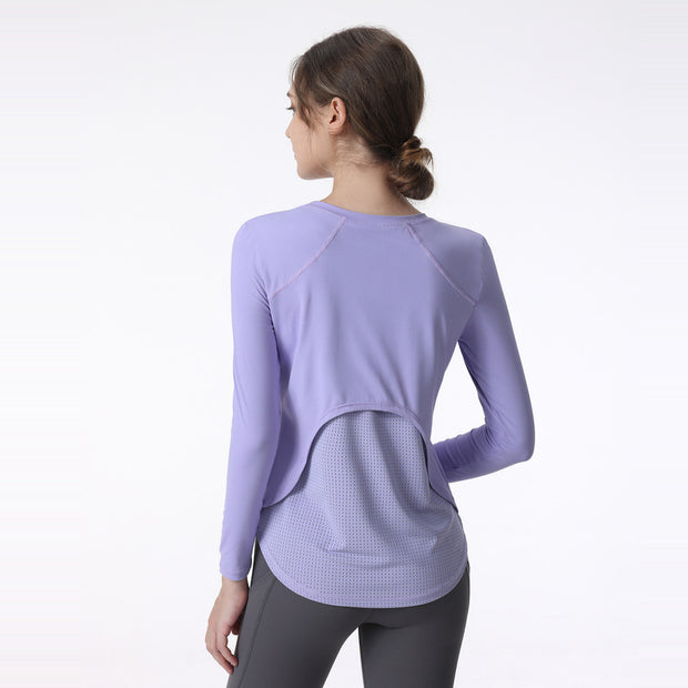 Damen Atmungsaktives Langarm-Sportshirt mit UV-Schutz und feuchtigkeitsableitender Technologie WW