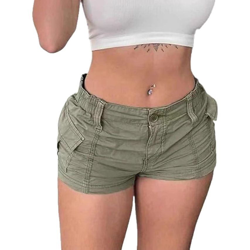 Damen Cargo-Shorts mit praktischen Taschen und elastischem Bund WW