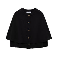 Damen Strick-Cape mit eleganter Knopfleiste WW