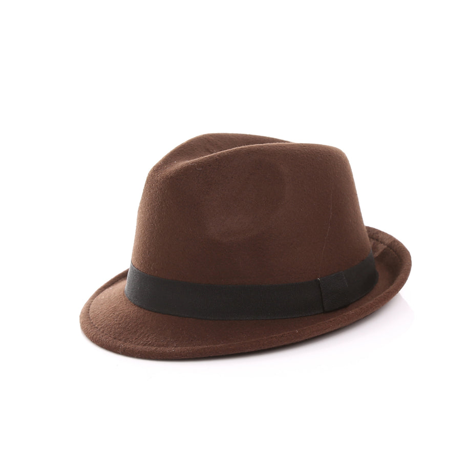 Damen Fedora-Hut aus hochwertigem Wollmix mit stilvollem Band WW