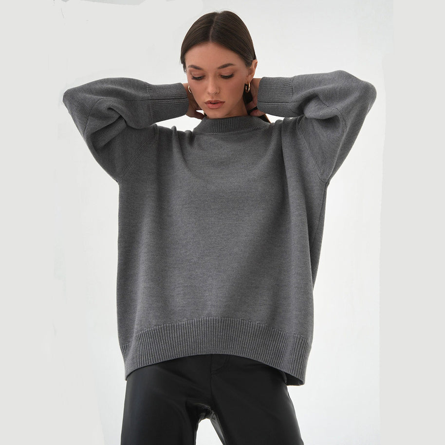 Damen Bequemer Oversized Pullover aus hochwertigem Strick WW