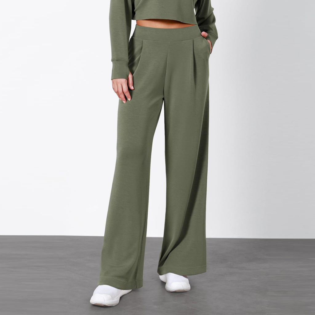 Damen Weit geschnittene Lounge-Hose mit komfortablem Bund und praktischen Taschen WW