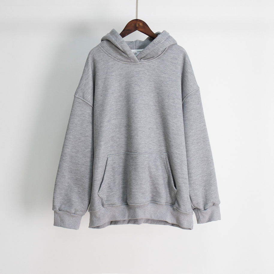 Damen Bequemer oversized Kapuzenpullover mit Kängurutasche WW