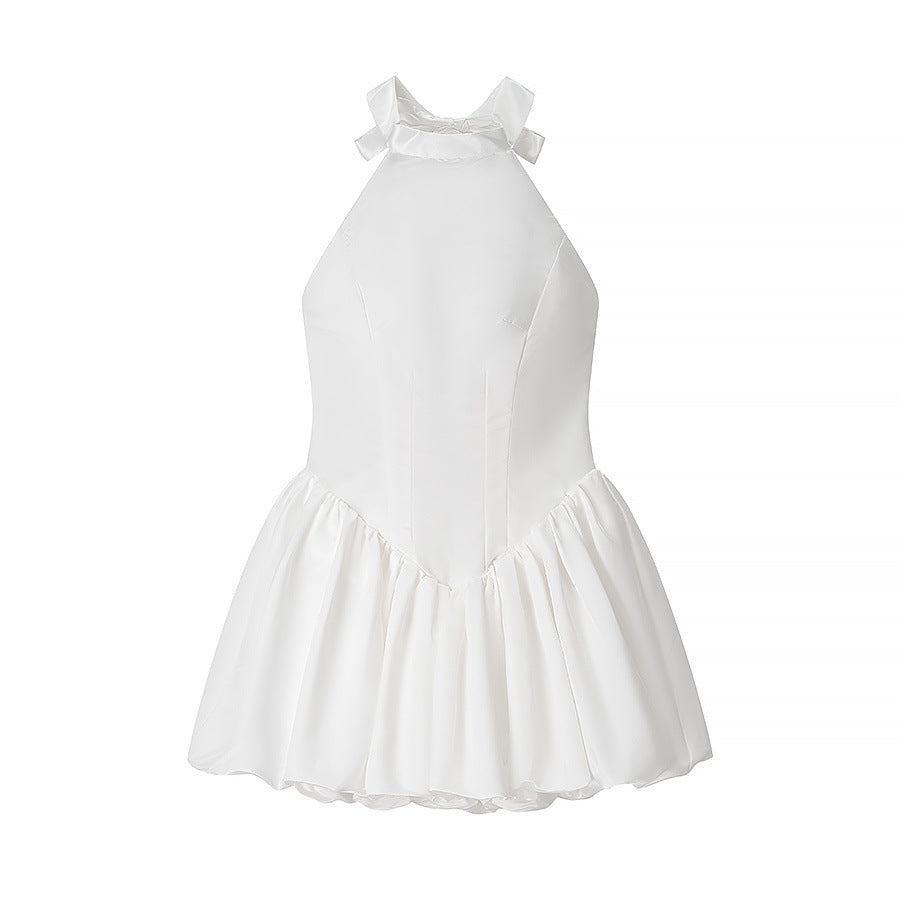 Damen Ballettkleid mit offenem Rücken und schwingendem Rock WW
