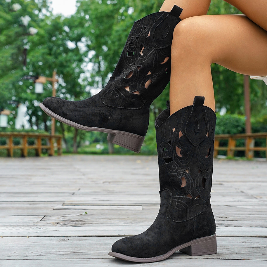 Damen Stiefel mit kunstvoller anatomischer Gestaltung WW