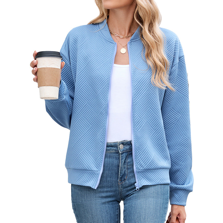 Damen Sportliche Bomberjacke mit strukturiertem Design WW