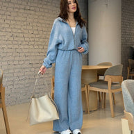 Damen Strickanzug mit Reißverschluss WW