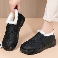 Damen Bequeme und warmgefütterte Slip-On Freizeitschuhe WW