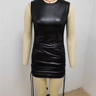 WW | Bodycon Rundhals Ärmellose Mini Kleid