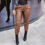 Damen sportliche Lounge-Hosen mit Raffung WW